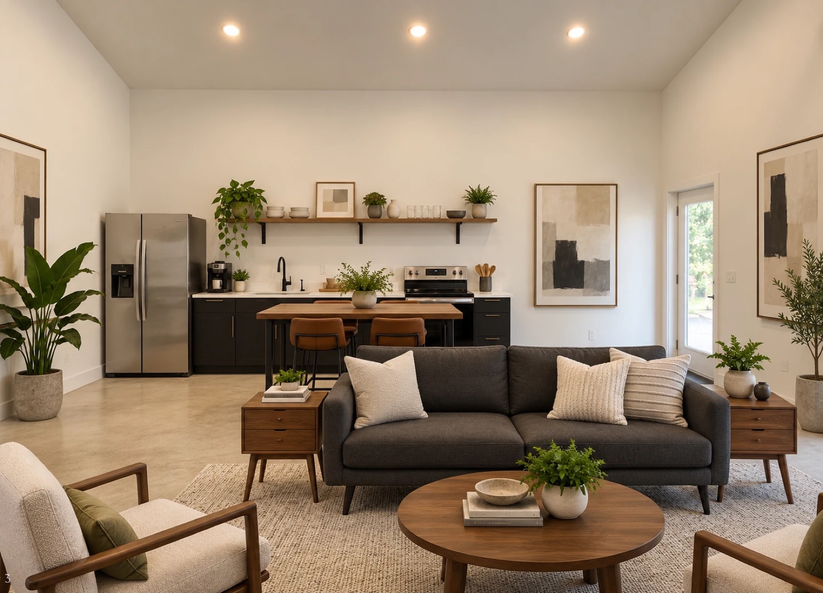 Kitchenette and island
