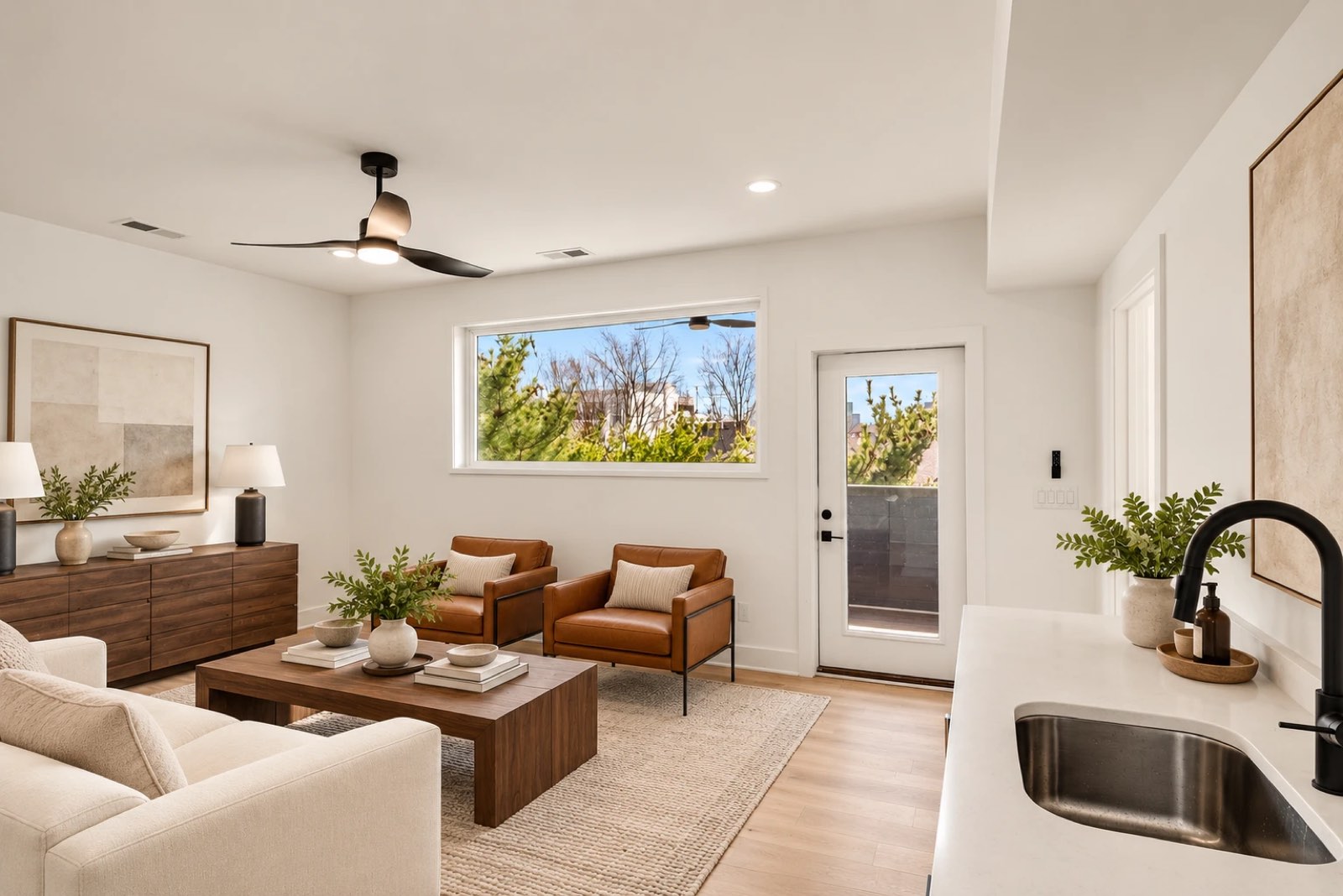 Upper living and kitchenette