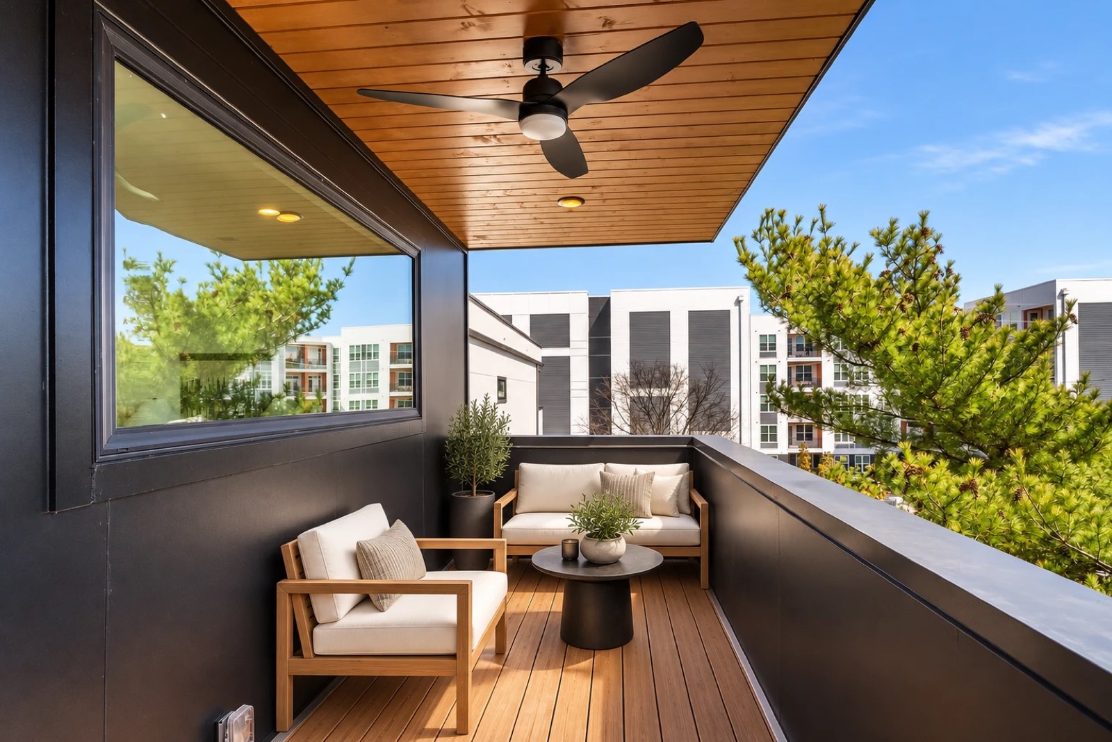 Covered balcony